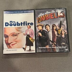 BRAND NEW | Mrs. Doubtfire & Zombieland DVD | brand new in plastic